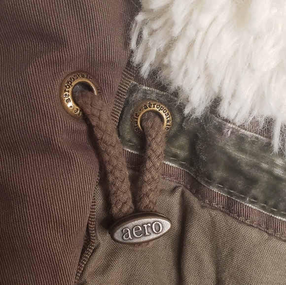 Aeropostale Heavy Winter Coat with Hood Green - Picture 5 of 14